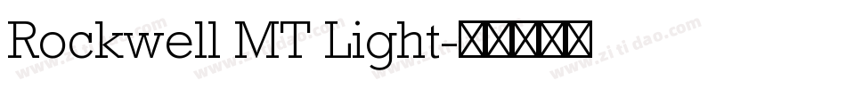 Rockwell MT Light字体转换